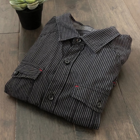 🔥 2/$30 Projekraw | Striped Dress Shirt - Picture 1 of 7